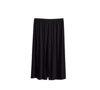 Black Womens Cropped Trousers Plus Size Capri Pants Modal Pyjama Bottoms Knee Length Shorts 3/4 Length Summer Trousers Elasticated Waist Wide Leg Yoga Pants Pj Shorts for Beach Sleepwear