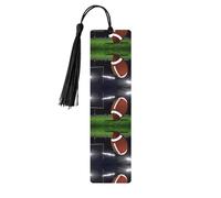 Black Wooden Bookmark â€“ Double-Sided American Soccer (1) Full-Print Decorative for Study Room, Office, Classroom, Library