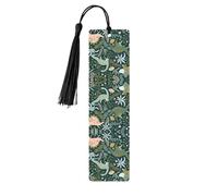 Black Wooden Bookmark â€“ Double-Sided Cute Dinosaur Full-Print Tassel Bookmark for Hardcover Books, Journals, Notebooks