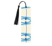 Black Wooden Bookmark â€“ Double-Sided Dragonfly Full-Print Decorative for Study Room, Office, Classroom, Library