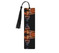 Black Wooden Bookmark - Double-Sided Cigar and Whiskey Full-Print for Hardcover Books, Journals, Notebooks - Ideal Thoughtful Gift