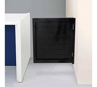 Black Wooden Cafe Swing Doors Dual Act Small Swinging Doors for Shop Entryway Aisle & Emporium Interior Size W85xH90cm (33.5" x 35.4")