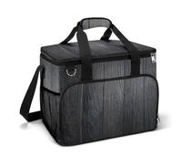 Black Wooden Camping Cooler Bag Insulated Beach Coolers Portable Leak Proof Bags with Shoulder Strap