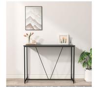 Urbn-Living Urbnliving 100Cm Width Black Wooden Console Table Living Room Slim Display Shelf Hallway Entryway Furniture