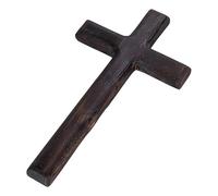 Black Wooden Cross - Wood Holding Clinging Small Pieces For Bless, Portable Handheld | Examination Pray Home Church Decoration Room Meditation Good Luck Comfort Grip Solid Craft Tool