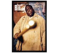 Black Wooden Framed The Notorious B.I.G. (Cane) Maxi Poster - Framed Poster Print, Wall Decor/Art, Home Gift Idea, For Living Room, Bedroom, Home or Office Display