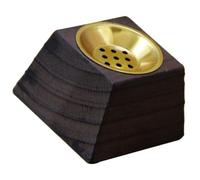 Black Wooden Incense Holder for Home Decor and Office Display