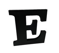 Black Wooden MDF Letter E - Size 8cm Tall - Free Standing Wooden Letters for Arts & Crafts Personalized Name Decor