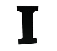 Black Wooden MDF Letter I - Size 8cm Tall - Free Standing Wooden Letters for Arts & Crafts Personalized Name Decor