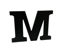 Black Wooden MDF Letter M - Size 13cm Tall - Free Standing Wooden Letters for Arts & Crafts Personalized Name Decor