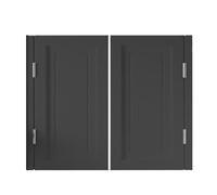 Black Wooden Sa Cafe Swinging Doors | Double Cowboy Solid Wood Interior Door | Half Waist Design for Kitchen Bar Pub Entrance & Restaurant Counter