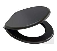 Black Wooden Toilet Seat Soft Close 18" With Fittings Marco Paul Black One Size