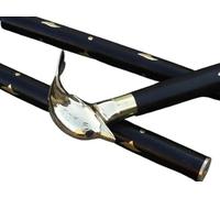 Black Wooden Walking Cane - Solid Brass Dolphin Head Victorian Vintage Cane, Handmade Antique-Style Walking Stick for Men & Women