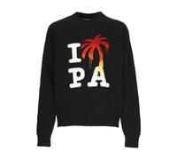 Black Wool and Cashmere Jumper - male - Palm Angels - Round-neck Knitwear - Black - L - Knitwear L