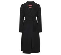 Black Wool Silk Cashmere Coat - female - Max Mara Studio - Belted Coats - Black - XS - Coats XS