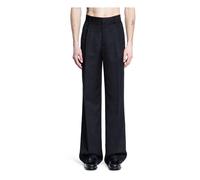 Black Wool Twill Miami Trousers - male - Lardini - Wide Trousers - Black - M - Trousers M