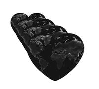 Black World Map Car Air Freshener Cards for Women Men 4 Pack Cute Car Accessories Long Lasting Scent Car Diffuser Hanging Auto Aromatherapy Tablets Car Fresheners Gifts