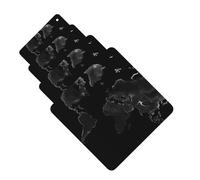 Black World Map Car Air Freshener Cards for Women Men 4 Pack Cute Car Accessories Long Lasting Scent Car Diffuser Hanging Auto Aromatherapy Tablets Car Fresheners Gifts