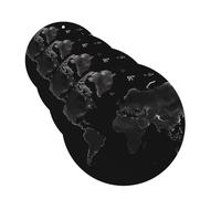 Black World Map Car Air Freshener Cards for Women Men 4 Pack Cute Car Accessories Long Lasting Scent Car Diffuser Hanging Auto Aromatherapy Tablets Car Fresheners Gifts