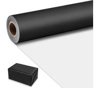 Black Wrapping Paper Roll 10m* 44.5cm Metallic Matte Black Birthday Gift Wrapping Paper Roll,Recycle Wrapping Paper for Birthday Christmas Wedding Baby Shower Party DIY Craft