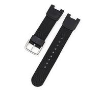 (black) Wristwatch Band Breathable Sweat Proof Soft Nylon Sports Watch Belt Replacement For Casio Sgw 100