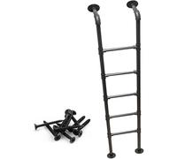 Black Wrought Iron Attic Ladder 1.5M/4.9FT 3M/9.8FT Heavy Duty Bunk Ladder for Home Loft, Basement Window Well Egress Ladder for Dorm,Library,Deck,RV,Garage(110cm/43in)