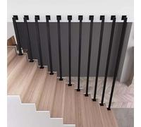 Black Wrought Iron L-Shaped Stair Banister - Indoor Safety il with Ceiling Mount - 90cm Decorative Wall Support for Stairs - Durable & Stylish Railing