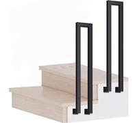 Black Wrought Iron Railing, 20cm W x 100cm H, 200kg Load Capacity, Rust-Resistant, Safe & Durable for Indoor/Outdoor Security Fencing, Perfect for Home & Garden