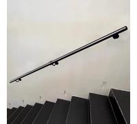 Black Wrought Iron Stair - Safety Grab Bar with Wall Holders & Screws 1.5m to 6m Lengths Ideal for Stair Banisters Easy Installation & Strong Support