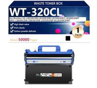Black WT-320CL Hight Capacity Waste Toner Box Replacement for Brother HL-L8250CDN L8350CDW L8350CDWT L9200CDWT MFC-L8600CDW Printer, High-Definition Printing, 50000 Pages,Black-1 pack