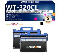 Black WT-320CL Hight Capacity Waste Toner Box Replacement for Brother HL-L8250CDN L8350CDW L8350CDWT L9200CDWT MFC-L8600CDW Printer, High-Definition Printing, 50000 Pages,Black-2 pack