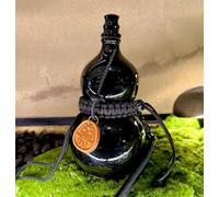 Black Wukong Inspired Ceramic Gourd - Sl lack Beverage Bottle with Strap, Leak-Proof Design, Gift for Mythical Culture Fans & Drink Lovers