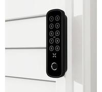 BLACK X Keypad add-on for use with BLACK X Smart Door Lock, with 2 Access Cards, Bluetooth, LED-Backlit, Advanced AI eKey Technology, up to 2 Years Battery Life, IP65 Rating for Durability (Black)