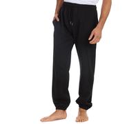 (Black, X-Large) Mens Plain Black Jogpants Tracksuit Joggers With Elasticated Leg Hem Long Bottoms Sweatpants S-Xxl