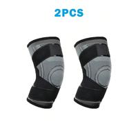 (Black-XL) 2 Pcs Knee Pads Braces Sports Support Kneepad Men Women for Arthritis Joints Protector Fitness Compression Sleeve