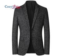 (black, XL) Cozy Up Men's Suit Blazer 2 Buttons Sport Coat Casual Suit Jacket for Men Regular Fit Lightweight Wedding Prom Tux Suit Jacket