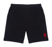 Liverpool FC Official Football Gift Mens Fleece Jogger Shorts Black XL