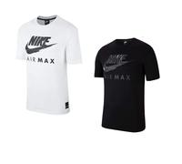 (Black, XL) Nike Air Max T Shirt Black White