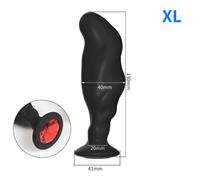 (black, XL) Silicone Anal Dilator But Butt Plug Anus Ass Beads Anchor Sex Toys Prostate Massage