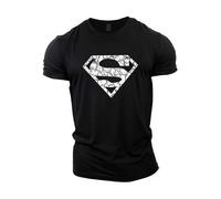 (Black, XL) Superman Vascular Gym Training Top