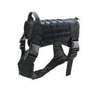 (black, XL) Tactical Dog Harness Military Pet German Shepherd K9 Pet Training Vest Dog Harness and Leash Set for Small Medium Large Dogs