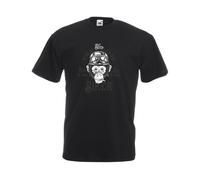 (Black, XL) True Freedom Biker Rebel Monkey, Ape, Chimp Graphic High Quality T-Shirt, Tee, Men's, Unisex