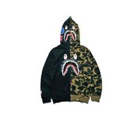 (Black, XXL) Ape Bathing Bape Jacket Shark Head Camo Full Zip Hoodie Clothes Long Sleeve