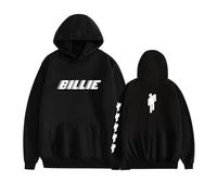 (Black, XXL) Casual Unisex Hooded Sweatshirt Billie Eilish for Pullover Hoodie for Men Women