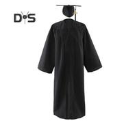 (black, XXL) Graduation Gown Cap Tassel Set Class of 2025 Graduation Dressing Up Costume Unisex Academic Dress for High School University