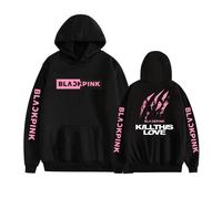 (Black, XXS) Blackpink Kill This Love Pullover Hoodie Unisex Midweight Sweatshirt