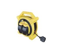 Masterplug 2 Socket Black & Yellow Outdoor Cable Reel, 20M