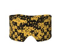 Black Yellow Abstract Pattern, Full Eye Covers Light Blocking Eye Mask Sleep Eye and Ear Muffs