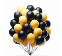Black & Yellow Colour Combination Balloons 100 Pack 10 Inch Bee Theme Party Balloons for Birthday Wedding Decorations Baby Shower Easter Party Festival Balloon