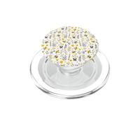 Black Yellow Flowers Floral Bee Pattern Honey Bees Gardening PopSockets PopGrip for MagSafe